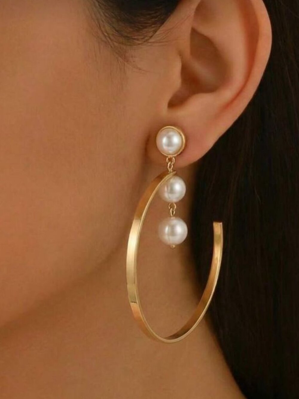 Goldpearl Hoop Earrings N1263